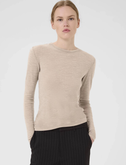 Gestuz Niniagz Ls Wool Roundneck Noos Beige XL Gestuz Niniagz Ls Wool Roundneck Noos Beige XL