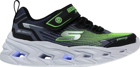 Skechers Sko m. Lys Vortex 3.0 Black Skechers 31 Blinkende sko Grå Grønn Hvit Svart