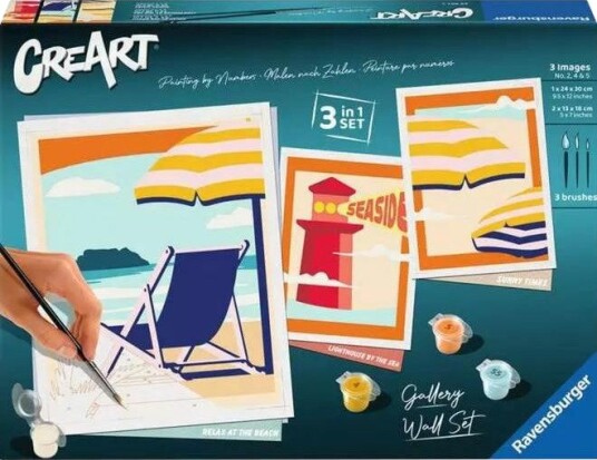 Ravensburger CreArt Gallery Wall Mal etter nummer Sett På stranden