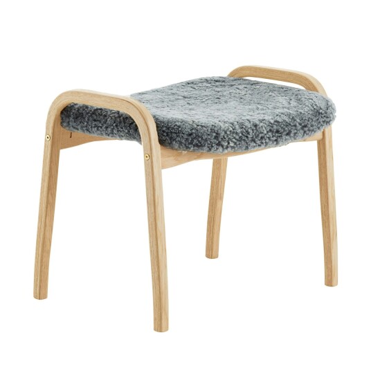 Swedese Lamino Fotskammel Saueskinn Bok/Scandinavian Grey