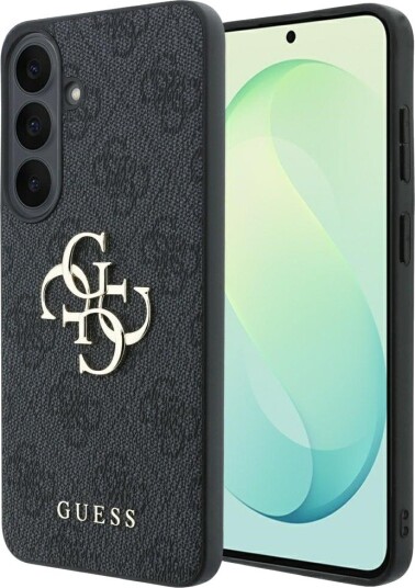 GUESS Embossed 4G Ring Classic Logo MagSafe Case for Samsung Galaxy S26 FE - Black