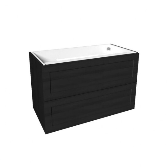 Vikingbad MIE 90 SLIM Servantskap Ramme sort eik