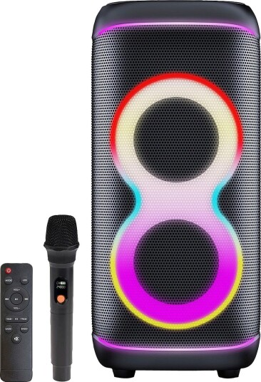 Denver BPS-370 Bluetooth Høyttaler med LED Lys 100W Svart Denver BPS-370 Bluetooth Høyttaler med LED Lys 100W Svart