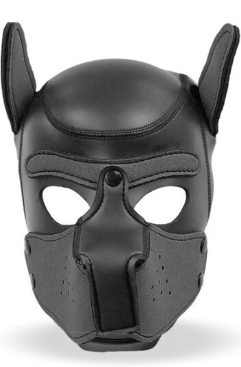 Dog Hood With Removable Muzzle Black M