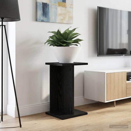 vidaXL Planteholder 2 stk. Svart eik 25 x 25,5 x 40,5 cm