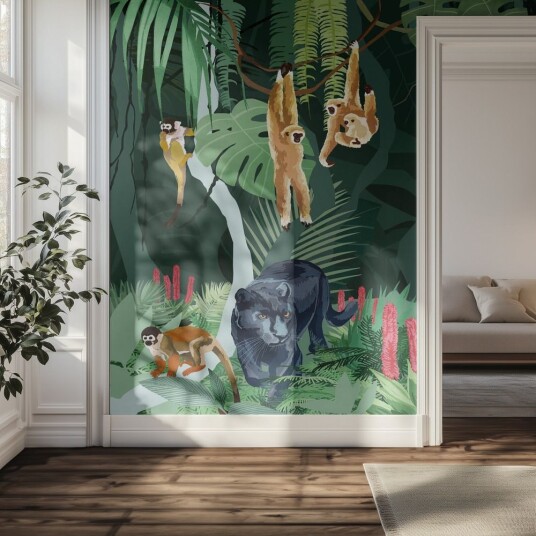 Tapet   Jungeldyr Design