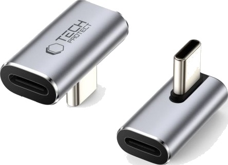 Tech-Protect Ultraboost Aa03 Usb-C Vinkeladapter Grå