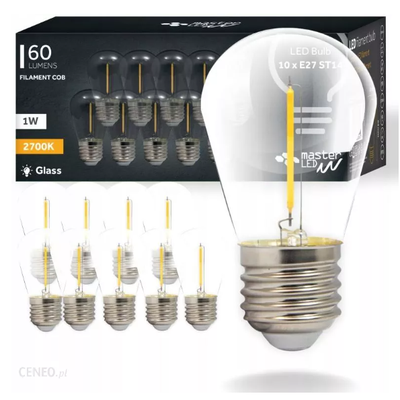 Other Brand 10 stk 2W LED pære ST14 COB filament klart glas E27 Dimbar : Ikke Kulør Varm Other Brand 10 stk 2W LED pære ST14 COB filament klart glas E27 Dimbar : Ikke Kulør Varm