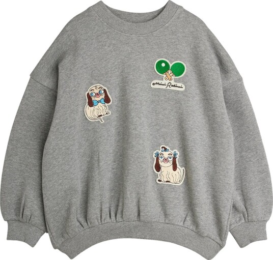 Mini Rodini Minibabies Patches Sweatshirt Grey 104/110 Mini Rodini Minibabies Patches Sweatshirt Grey 104/110