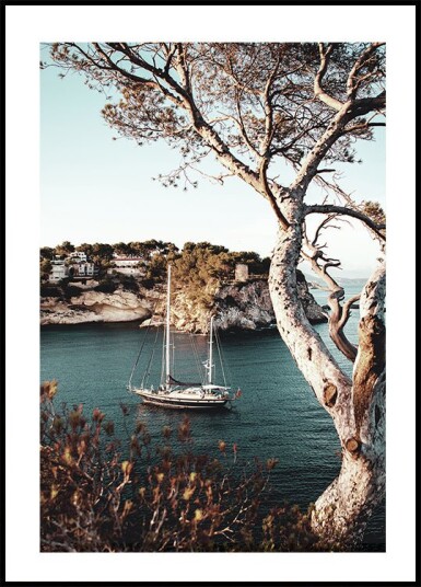 Yacht In Bay Plakat Plakat / 70x100cm Yacht In Bay Plakat Plakat / 70x100cm