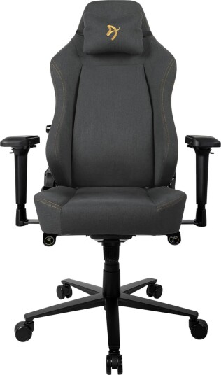 Arozzi Primo Woven Fabric gamingstol (sort/grå med gullfarget logo)