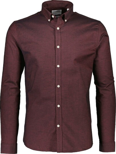 Lindbergh Skjorte Oxford Superflex Shirt L/S Rød