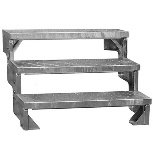 Dolle Gardentop Terrassetrappe M/perforert Trinn 1,08 1,32 1 side Gelender Dolle Gardentop Terrassetrappe M/perforert Trinn 1,08 1,32 1 side Gelender