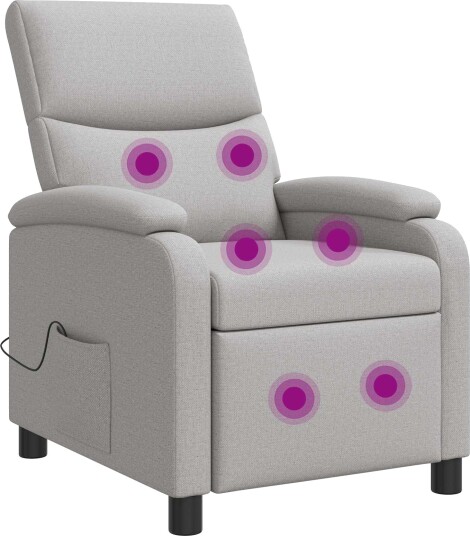 vidaXL Massasjestol Sky Grey Stoff