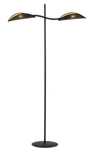 Lotus LP2 Svart/Gull gulvlampe Ø12 cm E14 230V uten lyskilde