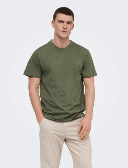 ONLY & SONS Onsmax Life Ss Stitch Tee Noos   Green   M