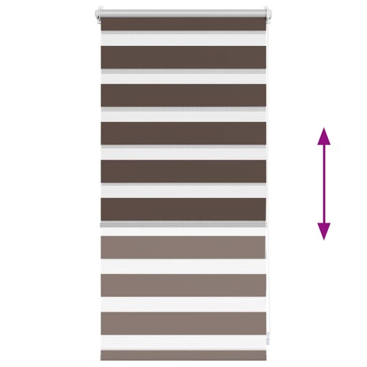 vidaXL Zebra Gardiner 40 x 100 cm Kaffe Farge