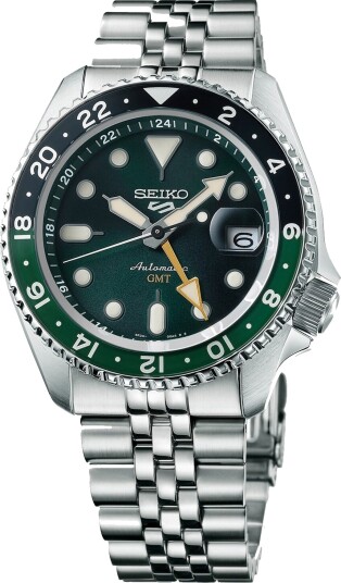 Seiko 5 Sports Automatic GMT Diver Steel 42mm Green Dial