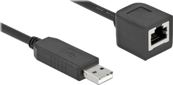 Delock Seriell Adapter Usb Hann Til Rj 45 Hunn 2 M Usb / Usb 2.0 / Eia 232 Svart