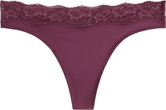 Lindex Thong With Regular Waist DARK DUSTY RED L