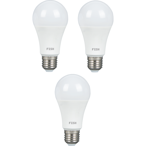 FESH SMART HOME LED Standard, flerfarget E27 9W, 3-pakning FESH SMART HOME LED Standard, flerfarget E27 9W, 3-pakning