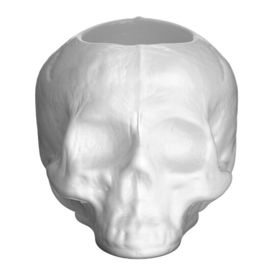 Kosta Boda  Still Life skull lyslykt 8,5 cm offwhite