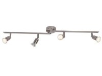 Brilliant Loona Overflateegnet GU10 4 ampuller LED 3000 K Nickel