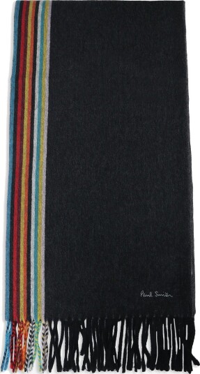 PS Paul Smith Men Scarf Sig Woven Edge - BLACK - One Size