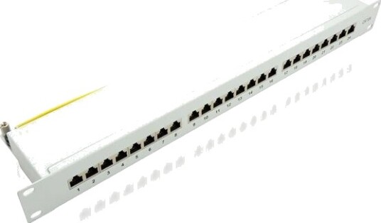 Helos Patch Panel Rj-45 X 24 Grau Ral 7035 1U 48.3 Cm 19"