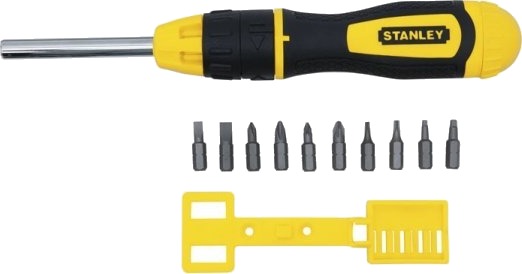 Stanley Multibit Skrutrekker med Skralle og 10 Bits Stanley Multibit Skrutrekker med Skralle og 10 Bits