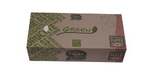 Ansigtsserviet Green 3 Lag 20X21 Cm 100% Genbrugs Serviet Og Pakning,21 Pk X 100 Stk