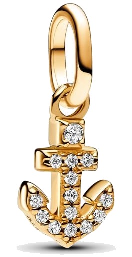 Pandora Moments Charms i 925 forgylt sølv med anker Pandora Moments Charms i 925 forgylt sølv med anker