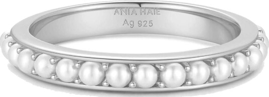 Ania Haie ANIA HAIE SILVER SHELL PEARL BEADED RING 58