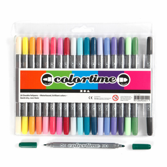 Colortime Filtpenner Two-Tip 20-set 2 Colortime Filtpenner Two-Tip 20-set 2