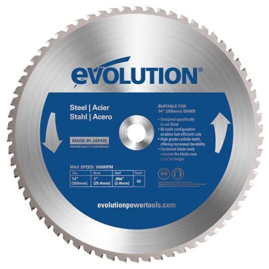 Evolution EV355S Sagklinge 355x25,4mm, 66T