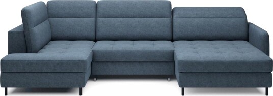 Berrto Sofa med Divan og Sjeselong 5 seters   Blå
