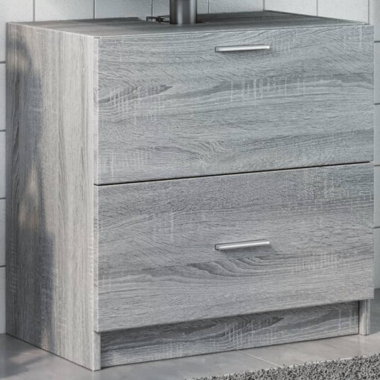  Servantskap grå sonoma 59x37x59 cm konstruert tre 8721102815355