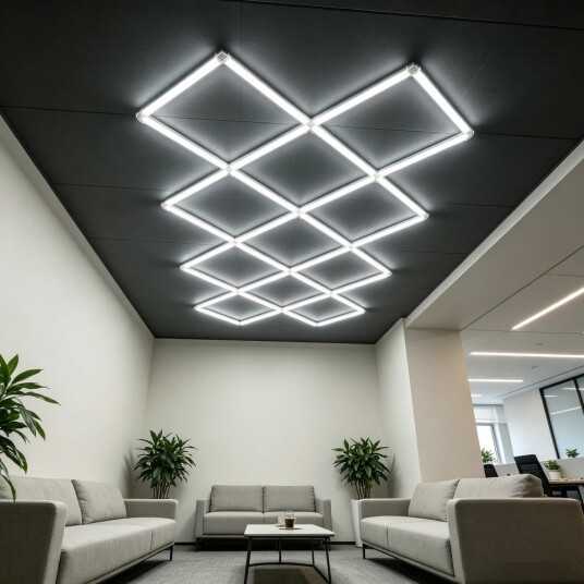 320W RA92 Hexagon LED 14 felt komplett sett Inkl. strømtilkobling Dimbar : Ikke dimbar Kulør : Kald
