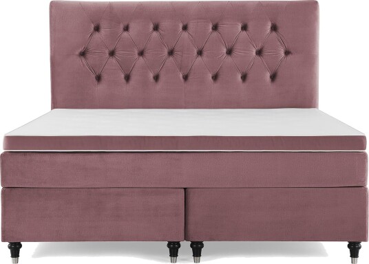 Royal Velvet Komplett Sengepakke 180x200 cm Rosa Fløyel/Dreide Ben