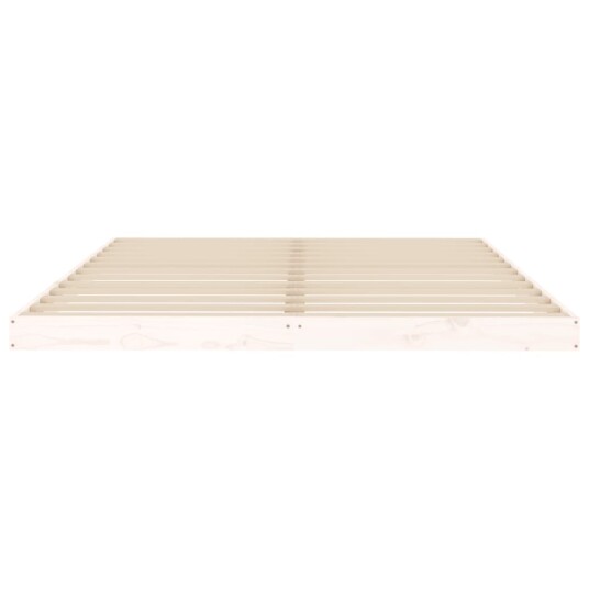 vidaXL Sengeramme hvit 150x200 cm King Size heltre furu 8720845639655