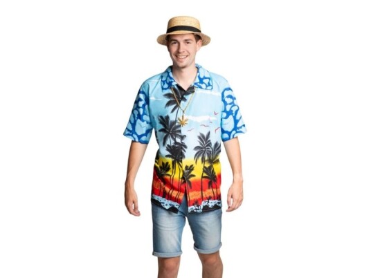 Partychimp Hawaii Skjorte Blåt Paradis Partychimp Hawaii Skjorte Blåt Paradis