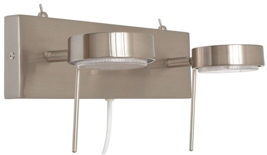 Veggarmatur SOKOS stål 2x9W GX53