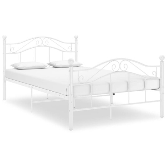vidaXL Sengeramme hvit metall 120x200 cm vidaXL Sengeramme hvit metall 120x200 cm