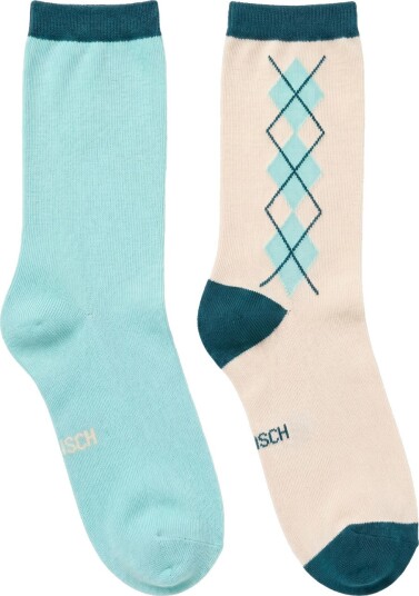 Röhnisch 2 Pack Argyle Socks Golfsokker Eggshell Blue