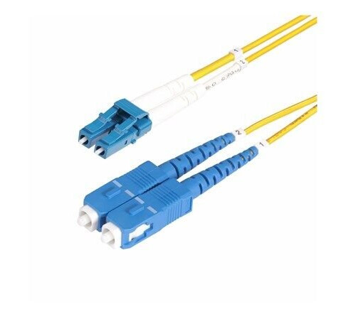 StarTech.com 2m 6ft LC to SC UPC OS2 Single Mode Duplex Fiber Optic Cable patch cable 2 m yellow Gul 2 meter