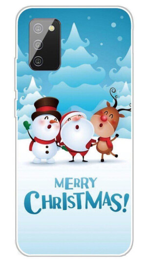 INCOVER Samsung Galaxy A03s TPU Plast Jul Deksel - Merry Christmas - Julenissen og Venner