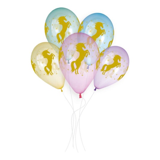 Ballongkungen AB Lateksballonger Golden Unicorn Premium - 5-pakning Ballongkungen AB Lateksballonger Golden Unicorn Premium - 5-pakning