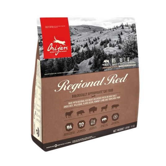 Orijen Regional Red Tørrfôr til Katt 1,8 kg - Uten Korn Orijen Regional Red Tørrfôr til Katt 1,8 kg - Uten Korn