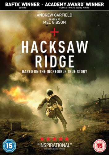 Hacksaw Ridge DVD 2017 Andrew Garfield, Gibson DIR cert 15 English Brand New Hacksaw Ridge DVD 2017 Andrew Garfield, Gibson DIR cert 15 English Brand New