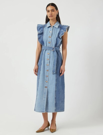 YAS Yascawi Sl Denim Long Dress S. Blue 38 YAS Yascawi Sl Denim Long Dress S. Blue 38